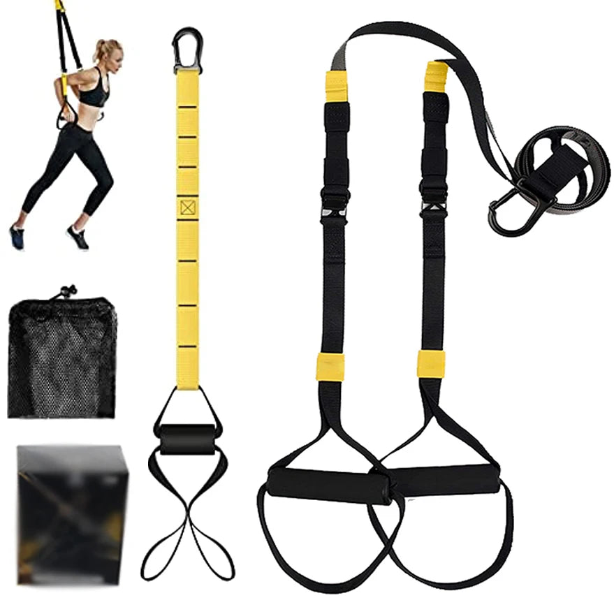 Hanging Training Strap Adjustable Fitness Band Chest Exercise Strap Pull Rope Resistance Band Set Home Gym Exercise Equipment