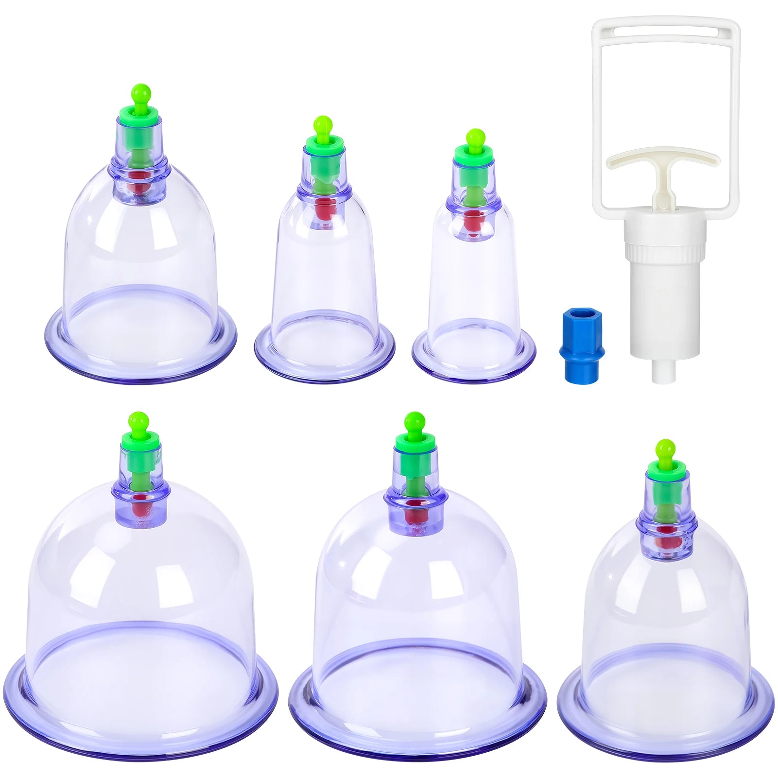 Traditional Chinese Medicine Vacuum Cupping Therapy Set With 6 Cups For Home Body Massage Stimulating Acupoints Meridians Tool