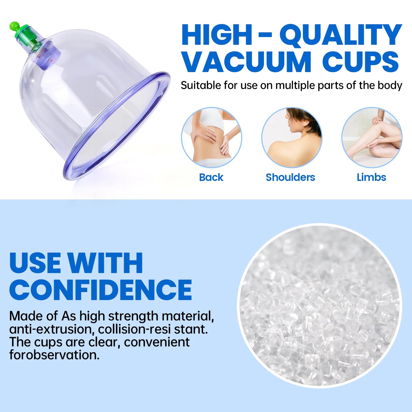 Traditional Chinese Medicine Vacuum Cupping Therapy Set With 6 Cups For Home Body Massage Stimulating Acupoints Meridians Tool